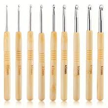 9pcs Crochet Set, Wooden Handle, Ultra Light Beginner Knitting Needle And Crochet Thread - For Knitting & Crochet Enthusiasts - Perfect Gift For Crafting Lovers - Multicolor - View 13