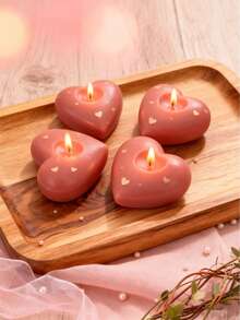 3D Silicone Mold Set - Woven & Floral Heart Shapes, Suitable For Homemade Candle, Wax Melts, Resin Crafts, Decoration For Festivals And Gatherings, Heat-Resistant, Easy To Clean - White - View 3