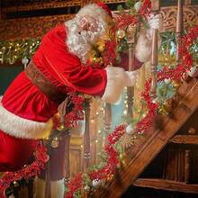 1pc Red Berry Wreath, Flexible Artificial Vine, Winter Berry Wreath, Suitable For Decorating Christmas Trees, Windows, Doors, Fireplaces, Can Be Hung Indoors And Outdoors, Christmas Tree Decoration, Christmas Wreath - Multicolor - View 11