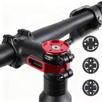 1 Set Professional Bicycle Headset Stem, CNC Aluminum Alloy Material, Ultra-Light Design With Dual Screws Fixation, Anti-Slip, Suitable For Road Bike & Mountain Bike Riders, For Speedometer, Navigation Device Installation And Riding Data Recording, Essential Outdoor Sports Gear Upgrade