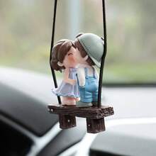 Rear View Mirror Hanging Accessories Of Swinging Lovers Cool Swinging Lovers Car Hanging Ornament Pendant Interior Rearview Mirror Decoration Standing Lovers - 站立粉紅 - 查看 5