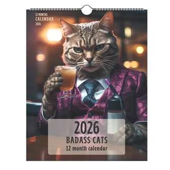 2026 Tabby Cat Calendar - 12-Month Wall Planner With Monthly Tabs, Cute British Shorthair-Style Kitten Design (Jan-Dec 2026), Dated Diary For, Office, Or Gift - Adorable Feline-Themed Organizer Book