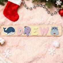 Personalized Name Puzzle, Customized Name Puzzle, Customized Wooden Puzzle Toy, Wooden Letter Puzzle, 3D Letter Puzzle Toy, Easter Christmas Gift, 1st Birthday Gift, Personalized Gift, Birthday Gift, Wooden Puzzle, Customized Wooden Puzzle Toy, Anniversary Gift, Building Block Gift Set - Pink Purple - View 13