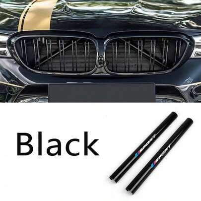 1pair V Brace Motor Sport Bar Decoration Car Front Grille Trim Strips For BWM F20 F21 F22 F23 F30 F31 F32 F34 F35 F36 F45 F46 G29