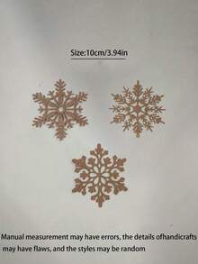 12 件玫瑰金雪花纸质装饰吊坠，圣诞雪花，圣诞装饰品，香槟金塑料雪花装饰套装，冬季和圣诞树悬挂雪花装饰品，圣诞冬季雪花装饰品，冬季仙境圣诞树悬挂雪花装饰品。 - 玫瑰金 - 查看 2