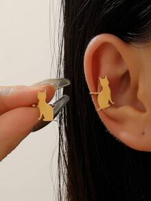 1 Pair Elegant Copper Zirconia Stone Devil's Eye Stud Earrings, Women's Earrings, Suitable For Daily, Party, Holiday Wear, Women's Jewelry