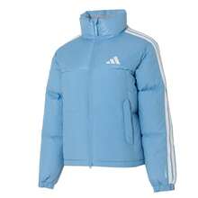 Adidas Men's Outdoor Cotton Padded 3S MID D JKT Down Jacket, Loose Fit Long Style Women's Daily Casual Jogging Lightweight Warm Top KC2481 - Smoky Blue - View 2