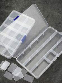 1 cutie de depozitare cu compartiment pentru obiecte mici, multifuncțională, impermeabilă, detașabilă; potrivită pentru depozitarea bijuteriilor, accesoriilor pentru unghii, șuruburilor și uneltelor, separatorul poate fi dezasamblat și asamblat după bunul plac. Folosită pentru depozitarea cerceilor, inelelor, bijuteriilor, accesoriilor pentru unghii, decorarea și depozitarea bijuteriilor. Cadouri pentru fete, soare, călătorii, răcoare, înapoi la școală.