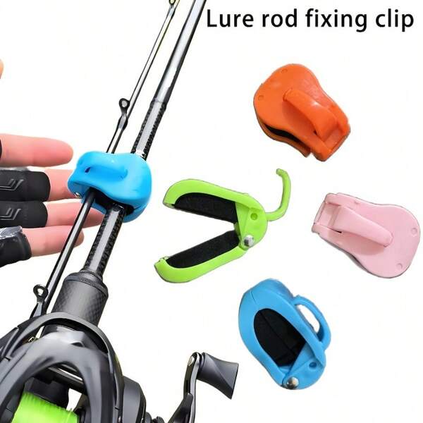 2pcs Portable Fishing Rod Holder, Quick Installation Without Tools, Adjustable Fishing Rod Clamp - Suitable For 2-Section Freshwater Bait Casting Rods, Compatible With Spinning/Casting Gear, Ideal For Lakes, Rivers, Ponds - Solo Fishing Trips