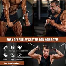 Fitness LAT y Sistema de Polea de Elevacin, Polea de para Gimnasio, Extensiones de Trceps Juego de 8 Piezas, Equipo para Entrenamiento de Fuerza Gimnasio en Casa - inicial - Ver 8