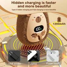 1 قطعة دب ناعم جميل لتدفئة اليد، ذكي ثابت الحرارة، سريع التسخين، محمول لجيب اليد، مع بطارية LED وشاشة درجة الحرارة، مناسب للخارج والداخل، ضروري للسفر والتخييم والمنزل في الخريف والشتاء. هدايا عيد الميلاد، تدفئة اليد، هدايا للرجال، حشو جوارب، تدفئة اليد قابلة لإعادة الشحن