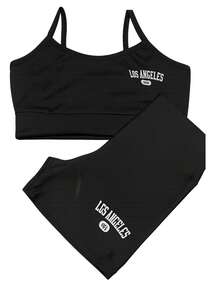 Los Angeles Academy Short And Top Set - Negro - Ver 2
