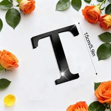 一套黑色亚克力镜面字母墙贴（含EVA背衬，A-Z字母） - 自粘防水字母墙饰，可选高度10/15/20/30厘米。DIY励志语录套装，非常适合圣诞装饰。 - 彩色 - 查看 43