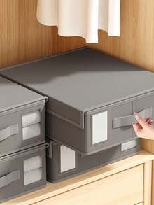 1 pezzo Set di 4 pezzi di lenzuola in tessuto non tessuto con scatola di stoccaggio con coperchio, scatola di organizzazione per armadio, cassetti. Scatola di stoccaggio per armadio, necessità quotidiane e domestiche, scatole di stoccaggio e organizzazione, pratico e conveniente