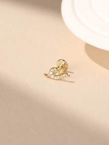 1Pc Waves 925 Sterling Silver Earring For Women Classic Stud Earring Minimalist Suitable For Birthday Christmas Gift Fine Jewelry