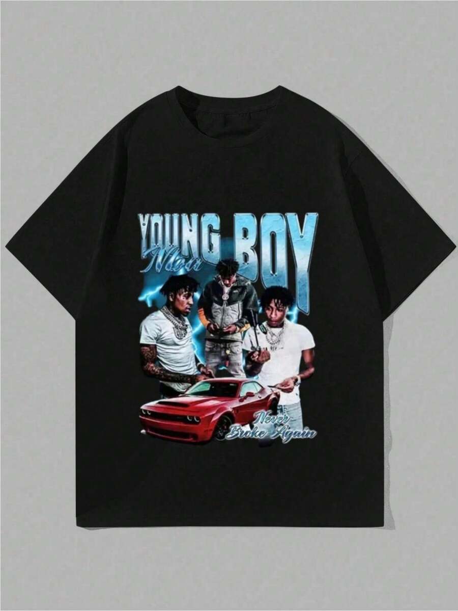 T-Shirts Pour Hommes - Black - View 1
