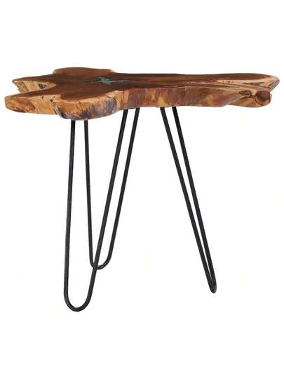 VidaXL Coffee Tafel 70x45 Cm Solid Teak Polyresin view 4