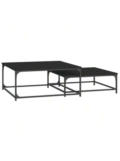 VidaXL Piece Tafel Set, Processed Wood, Zwart view 7