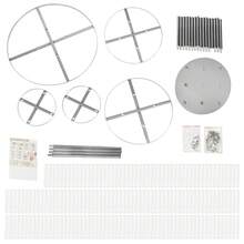 Crystal Vases For Centerpieces, 47.2in Metal Pedestal Stands For Table Chandelier Centerpiece Wedding, 5 Tier Round Flower Stand For Wedding Reception Birthday Party Events Home Decor - 銀色 - 查看 9