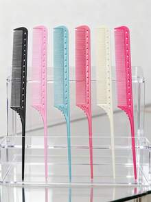 10pcs/8pcs/5pcs/3pcs/2pcs/1pc Professional Point-Tailed Comb Pin-Tailed Comb Rat-Tailed Comb Parting Comb Stainless Steel Tail Comb Anti-Static Hairbrush: Multi-Functional Comb For Normal Hair For Combing Out Tangles Hair Styling Candy Colours, Ideal For Hairdressers, Salons And Home Use