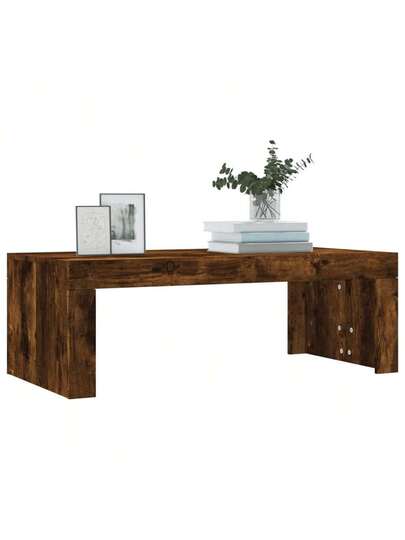VidaXL Coffee Tafel 102x50x36 Cm Processed Wood Smoked Oak view 4