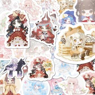 Paquete de pegatinas Q-Version 89 de calor infinito, adecuado para pegar en teléfonos móviles, diarios, maletas, portátiles, tazas de agua, etc., exquisito regalo para festivales, fiestas y cumpleaños