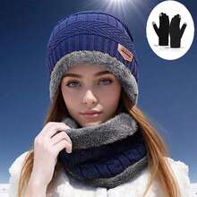 2pcs/3pcs/4pcs Winter Warm Set: Knit Hat, Warm Gloves - Ultimate Cold Weather Protection For Outdoor Adventure, Knitted Hat, Winter Christmas New Year Warm Gift, Unisex (Hat Scarf Lining Color Sent Randomly) - Style a - View 16