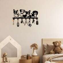Vintage Metal Dog Wall Decor - Modern Cute Cartoon Puppy Design, Waterproof & Rustproof, Easy Peel & Stick Removable Decal For Living Room, Bedroom, Bathroom | Perfect Gift For Dog Lovers, Animal Themed Home Accents - 彩色 - 查看 11