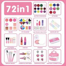 1 Set Girls Makeup Kit, Princess Makeup Bag Gift Box, Dress Up Accessories Set, Kids Performance Makeup Set, Vanity Playset Including Lipstick, Eyeshadow, Blush - Multicolor - View 10
