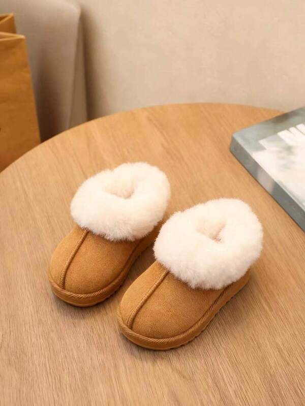 1 Pair Children's Comfortable Winter Boots, Unisex Fashion Flat Snow Boots