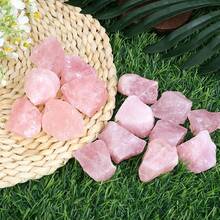 Natural Pink Crystal Quartz Rough Stones Boho Raw Crystal Decor For Tumbling, Cabbing, Jewelry Making, Wicca & Witchcraft, Ideal For Christmas, Thanksgiving, Valentine's Day, Mother's Day, Graduation Gifts - Pastoral Themed