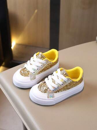 2025 Spring New Bright Color Girls' Canvas Sneakers, Comfortable Casual Children Sports Shoes, Red Flat Casual Shoes For Girls