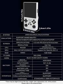 1 Máy chơi game cầm tay mới có màn hình HD 4.0 inch, tích hợp 18000 trò chơi cổ điển hoài cổ, 26 GBA/FC, trình giả lập Arcade cổ điển, cần điều khiển kép, máy chơi game cầm tay PSP mã nguồn mở hỗ trợ chế độ chơi hai người, món quà hoàn hảo cho kỳ nghỉ lễ. - Nhiều màu - Xem 3