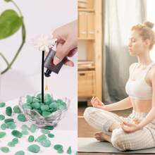 400G Piedras verdes de aventurina en forma de chips pulidos, cristal de cuarzo triturado con forma asimétrica de grava y guijarros lisos para llenar macetas, resina, arte, jarrones, acuarios, terrarios, regalos de festival para niñas y mujeres. 200G - aventurina verde - Ver 9