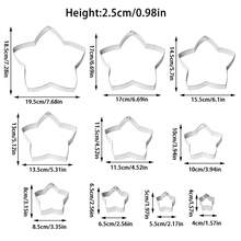 10pcs Christmas Snowflake Cookie Cutter Set - Stainless Steel Baking Molds, Suitable For Chocolate And Cake Decorations - Essential Kitchen Accessory For Holiday Cookies, Christmas Decor - View 2