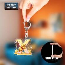 2D Impresión plana, 1 llavero acrílico, 26 letras del alfabeto inglés y abeja de Navidad A-Z, colgante con inicial de nombre, lindo colgante de bolso, llavero de pareja, llavero de coche, adecuado para Navidad, Acción de Gracias, Día de San Valentín, decoración festiva, regalo de carnaval, regalo de Navidad 2D Plano