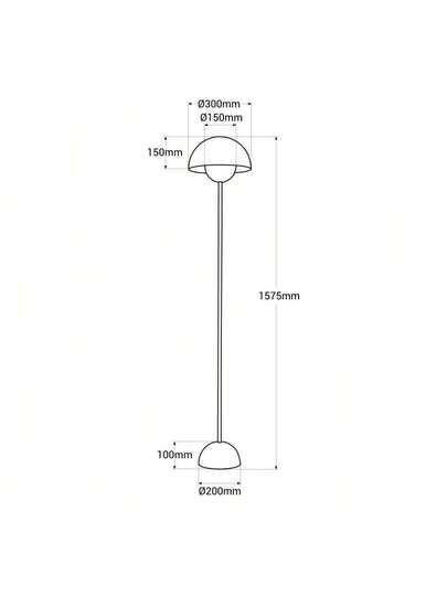 Alpinaluz Nordic Vloer Lamp Groen "Flowerpot" Inspiration Parabolic Base, E27 Socket Living Room, Dining Bedroom view 2