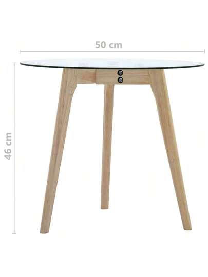 VidaXL Piece Side Tafel Set Tempered Glass view 2