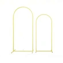 3Pack Metal Arch Backdrop Stand(7.2FT/6.6FT/6FT), Decorative Balloon Arch Stand, Easy Assembly Gold Wedding Arch, Stable Backdrop Arch Stand For Wedding Ceremony, Birthday Party, BabyShower - 金色 - 查看 8