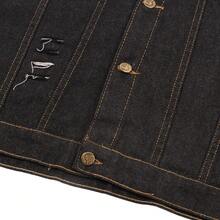 Chaleco Vaquero para Hombre - Negro 5XL (Cuello Vuelto, Diseño Sin Mangas y Monopeto, Estilo Casual con Bolsillos Funcionales, Ajuste Relax para Tallas Grandes) - Multicolor - Ver 7