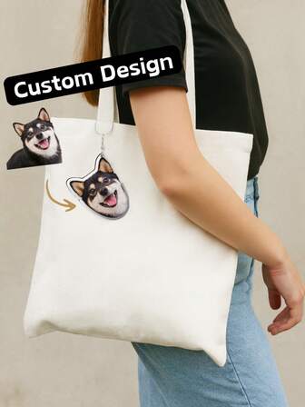 1 Pc Personalized Pet Portrait (Dog/Cat) Polycarbonate Keychain All Seasons Cute Lovely Funny Kawaii Y2K Style Stylish Unisex Casual Personalized Unique Gift For Him Her Boyfriend Girlfriend Family Bag Charms,Apparel Accessories,Chic Autumn,Boyfriend,Girlfriend,Family,Friends