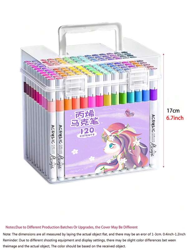 New Acrylic Marker Pen Storage Box, Washable, Non-Transparent, Stackable, Waterproof, Quick-Drying, Suitable For Hand Painting, DIY, Watercolor Pens, Students, Painting Lovers, Moms, Art Students! Suitable For Daily Hand Painting Creation, DIY Interaction, Campus Art Class, Home Stress Relief Painting, Handicraft Decoration!