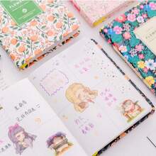 Colorful Flower Waterproof PU Leather Planner, Allows Clear Planning For Each Time Slot, Suitable For Students, Teachers And Office Workers For Daily Planning