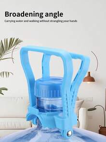 1 pieza Clip para asa de cubo, Herramienta portadora de tapa de botella de agua de cubo, Mecanismo de elevación de cubo, Soporte de plástico azul simple, Asa de botella de agua para el hogar, Tapa a prueba de fugas, Decoración, Herramienta dispensadora de agua para fiestas de Navidad/Halloween, Accesorios para botella de agua de oficina pequeña - Azul - Ver 4