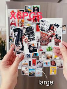 Personalized Square Fridge Magnet Sets Of 10/8/6 Pieces. Customizable Fridge Magnets; Can Be Printed With Any Design, Home Decor Photos, Or As A Gift To Capture Precious Moments. Perfect For Customized Christmas Decorations Or Halloween Keepsakes. - Multicolor - View 11