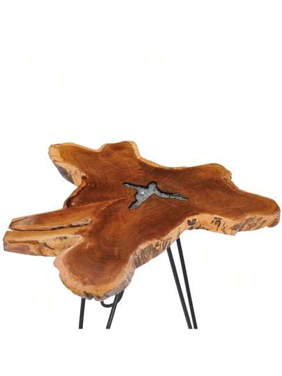 VidaXL Coffee Tafel 70x45 Cm Solid Teak Polyresin view 5