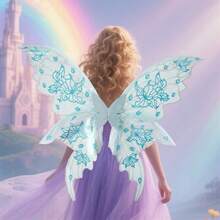 Alas de mariposa de hadas, alas de mariposa coloridas, accesorios de ropa para mujeres y niñas. - Azul - Ver 5
