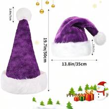 Christmas Santa Hat For Adults Velvet Christmas Hat For Men Women Xmas New Year Party Favor Unisex Adults