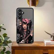 Funda de Teléfono Mate Semi-Transparente a Prueba de Golpes para Samsung Galaxy S25 S24 S23 S22 S21 S23+ S22+ S21+ FE Ultra Plus 5G, con Diseño de Chica Anime de Pelo Largo Negro y Ojos Rojos - Mezcla de colores - Ver 7