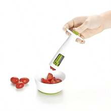 1PC Grape Cutter – Cherry & Tomato Corer Slicer With Stainless Steel Blades (Small Fruit Pitter, Dishwasher ) - 白色(1件) - 查看 5